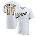 Men's No.00 Custom Washington Nationals White Game Authentic 2022 All-Star Jersey