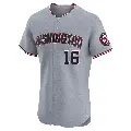 Men's No.16 Shinnosuke Ogasawara Washington Nationals Gray Elite Road Jersey
