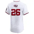 Men's No.26 Lucius Fox Washington Nationals White Elite Home Jersey