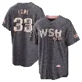 Men's No.33 Nathaniel Lowe Washington Nationals Gray Replica 2022 City Connect Jersey