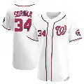 Men's No.34 Michael Soroka Washington Nationals White Authentic Home Jersey