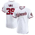 Men's No.39 Lucas Sims Washington Nationals White Elite Home Jersey