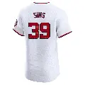 Men's No.39 Lucas Sims Washington Nationals White Elite Home Jersey
