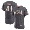 Men's No.41 Colin Poche Washington Nationals Gray Authentic 2022 City Connect Jersey