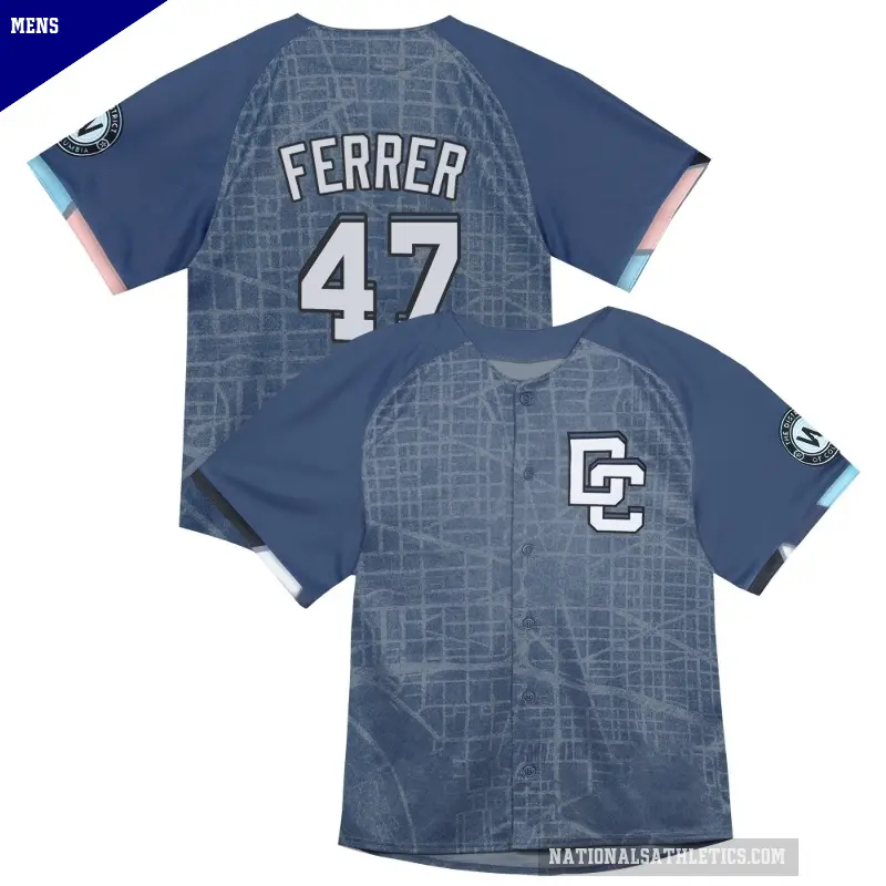 Men's No.47 Jose Ferrer Washington Nationals Blue Limited Infant 2025 City Connect Jersey