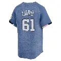 Men's No.61 Brad Lord Washington Nationals Blue Limited 2025 City Connect Jersey