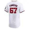Men's No.67 Kyle Finnegan Washington Nationals White Elite Home Jersey