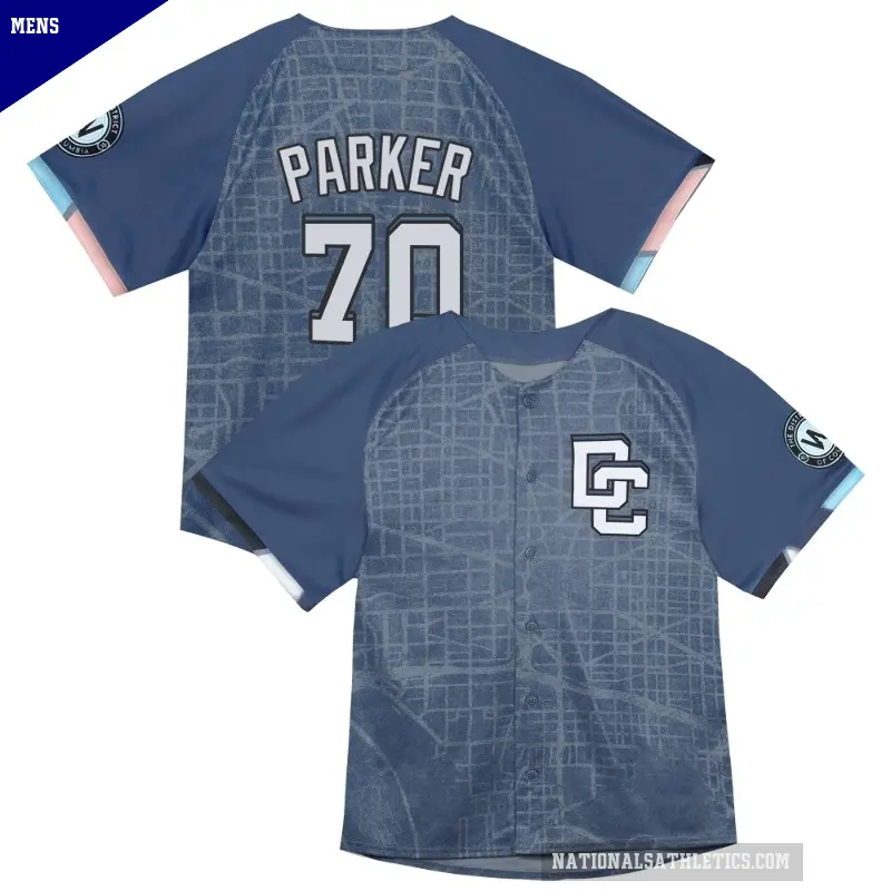 Men's No.70 Mitchell Parker Washington Nationals Blue Limited Infant 2025 City Connect Jersey