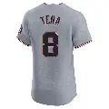 Men's No.8 Jose Tena Washington Nationals Gray Elite Road Jersey