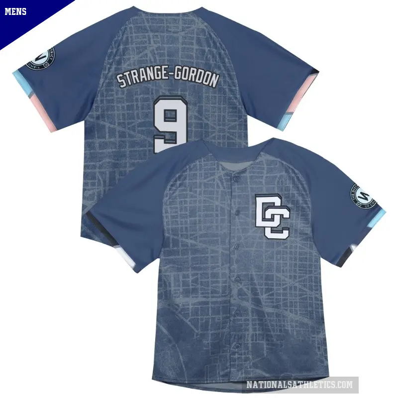 Men's No.9 Dee Strange-Gordon Washington Nationals Blue Limited Infant 2025 City Connect Jersey