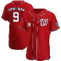Men's No.9 Dee Strange-Gordon Washington Nationals Red Authentic Alternate Jersey