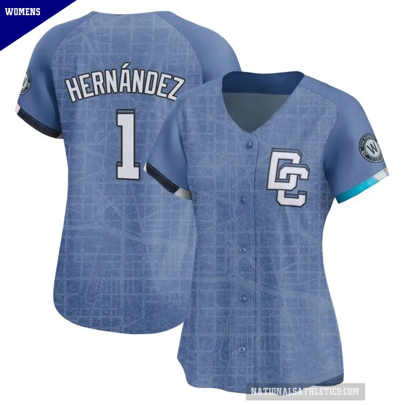 Women's No.1 Cesar Hernandez Washington Nationals Blue Limited 2025 City Connect Jersey