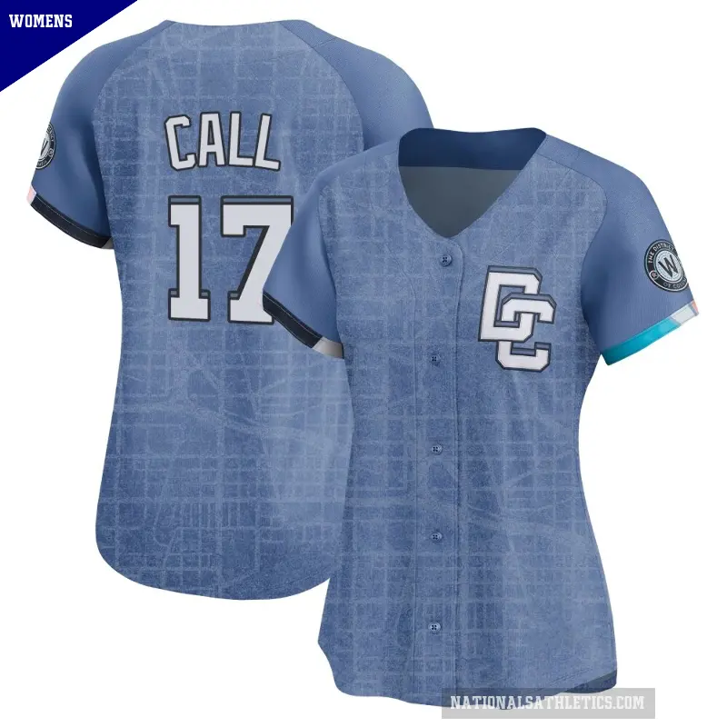 Women's No.17 Alex Call Washington Nationals Blue Limited 2025 City Connect Jersey