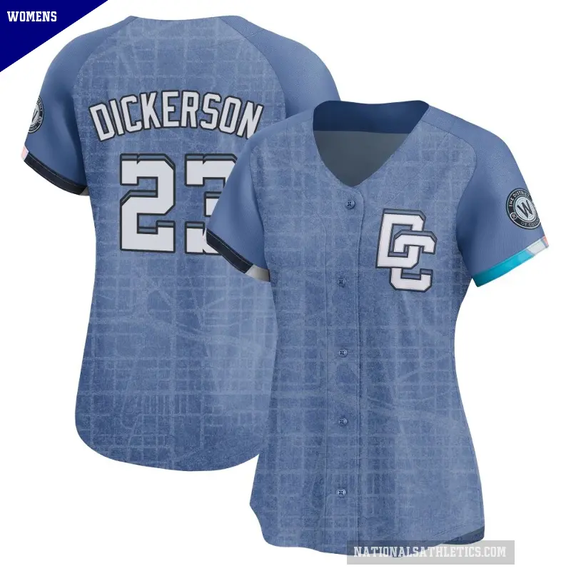 Women's No.23 Corey Dickerson Washington Nationals Blue Limited 2025 City Connect Jersey