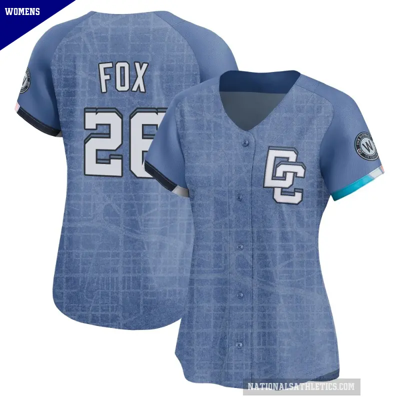 Women's No.26 Lucius Fox Washington Nationals Blue Limited 2025 City Connect Jersey