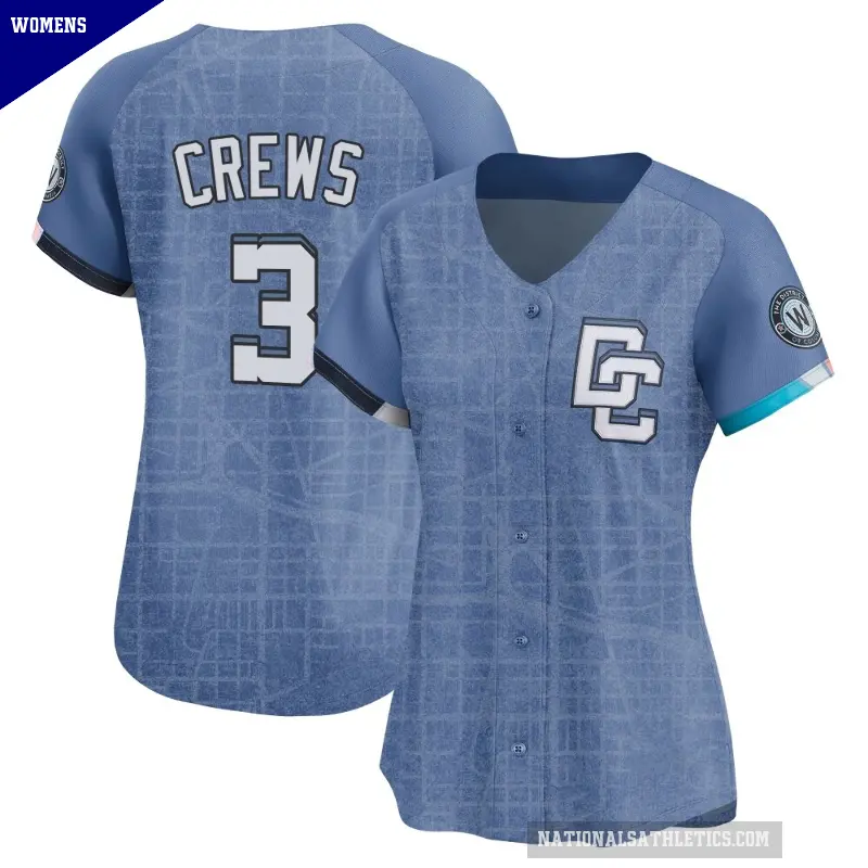 Women's No.3 Dylan Crews Washington Nationals Blue Limited 2025 City Connect Jersey
