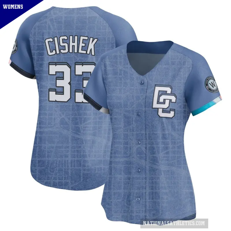 Women's No.33 Steve Cishek Washington Nationals Blue Limited 2025 City Connect Jersey