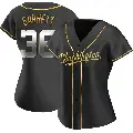Women's No.36 Stone Garrett Washington Nationals Gold Replica Black en Alternate Jersey