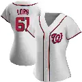 Women's No.61 Brad Lord Washington Nationals White Authentic Home Jersey