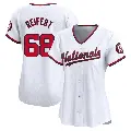 Women's No.68 Evan Reifert Washington Nationals White Limited Home Jersey