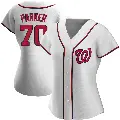 Women's No.70 Mitchell Parker Washington Nationals White Authentic Home Jersey