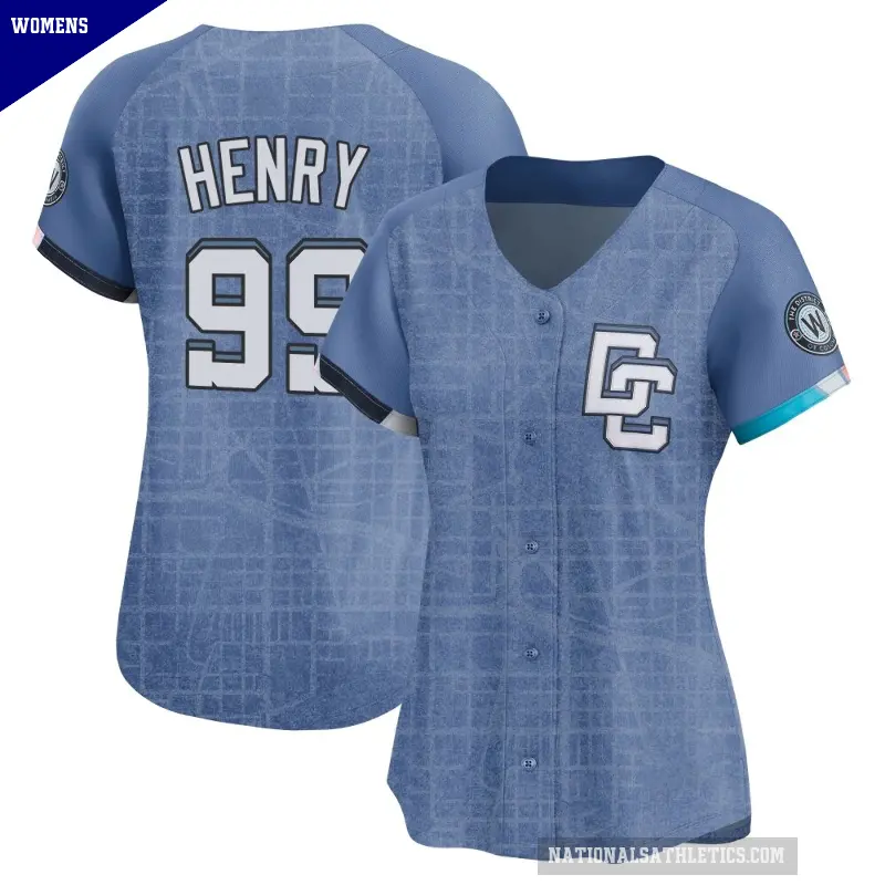 Women's No.99 Cole Henry Washington Nationals Blue Limited 2025 City Connect Jersey