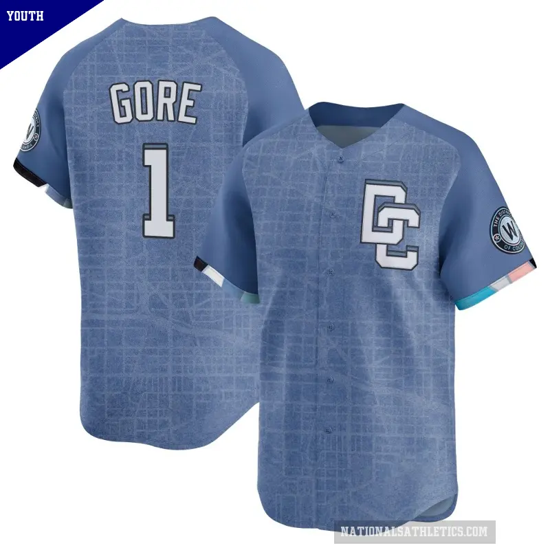 Youth No.1 MacKenzie Gore Washington Nationals Blue Limited 2025 City Connect Jersey