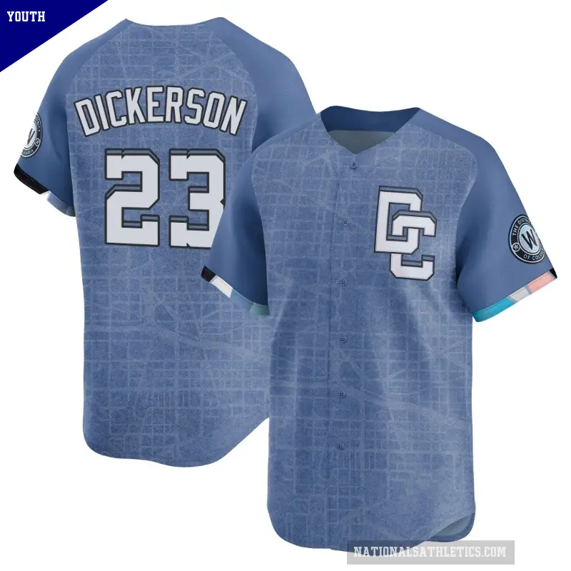 Youth No.23 Corey Dickerson Washington Nationals Blue Limited 2025 City Connect Jersey