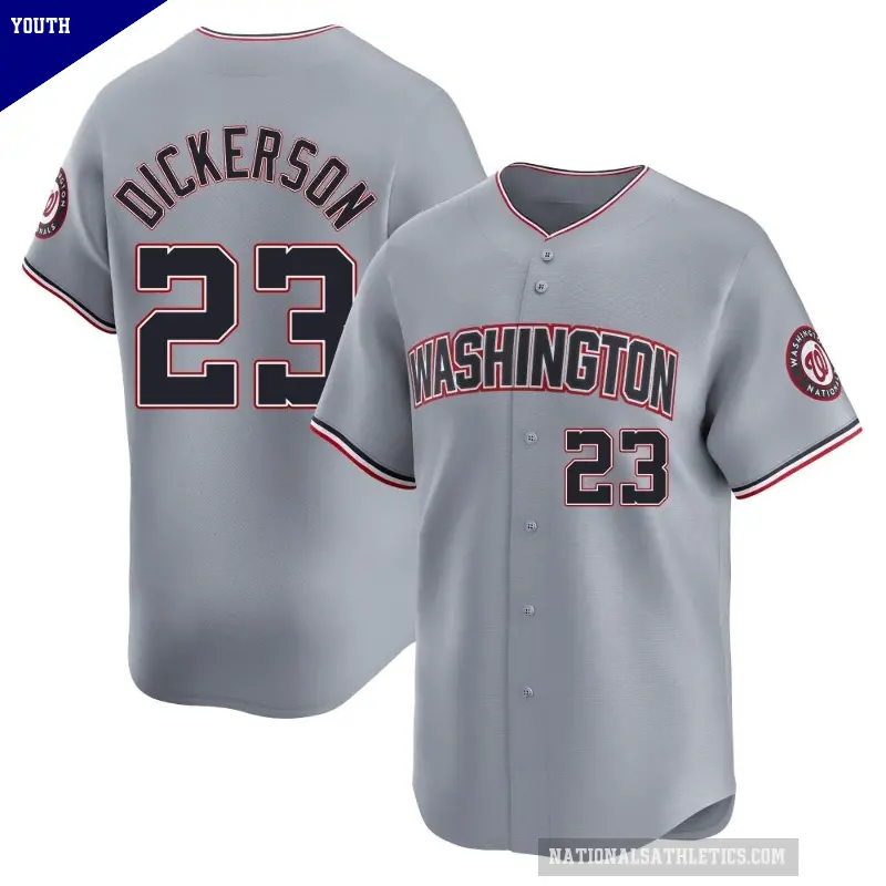 Youth No.23 Corey Dickerson Washington Nationals Gray Limited Road Jersey