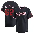 Youth No.62 Eduardo Salazar Washington Nationals Navy Limited Alternate Jersey