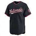 Youth No.62 Eduardo Salazar Washington Nationals Navy Limited Alternate Jersey