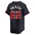 Youth No.62 Eduardo Salazar Washington Nationals Navy Limited Alternate Jersey