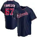 Youth No.67 Kyle Finnegan Washington Nationals Navy Replica Alternate Jersey