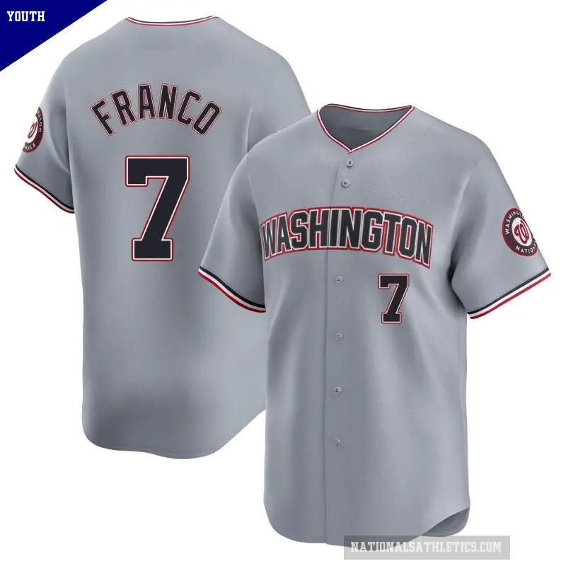 Youth No.7 Maikel Franco Washington Nationals Gray Limited Road Jersey