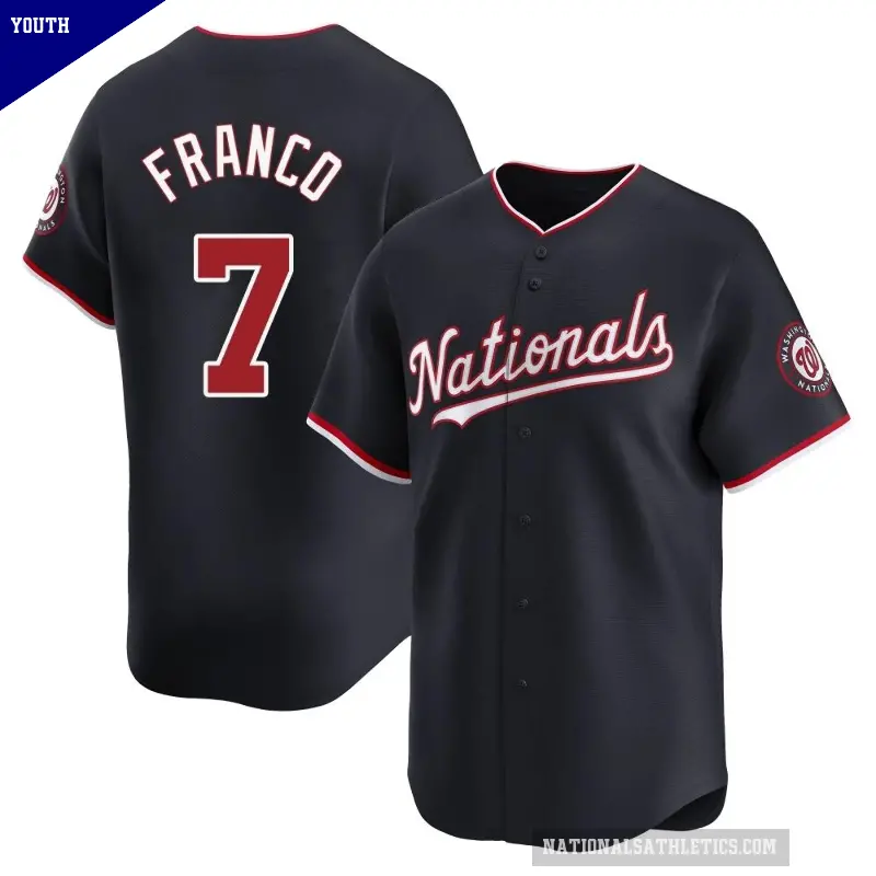 Youth No.7 Maikel Franco Washington Nationals Navy Limited Alternate Jersey