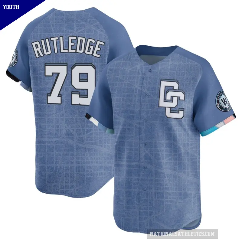 Youth No.79 Jackson Rutledge Washington Nationals Blue Limited 2025 City Connect Jersey